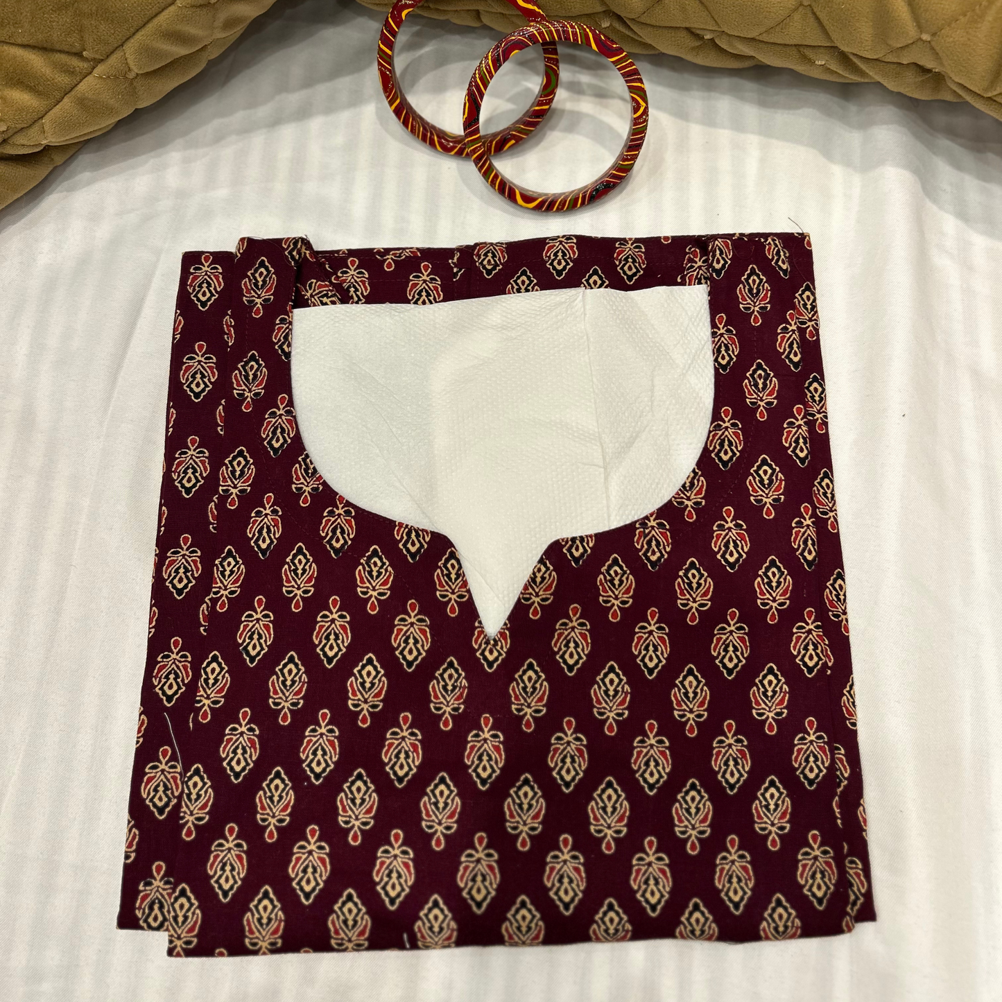 RAAGYA Round Neck Three Quarter Sleeves Long Kurti