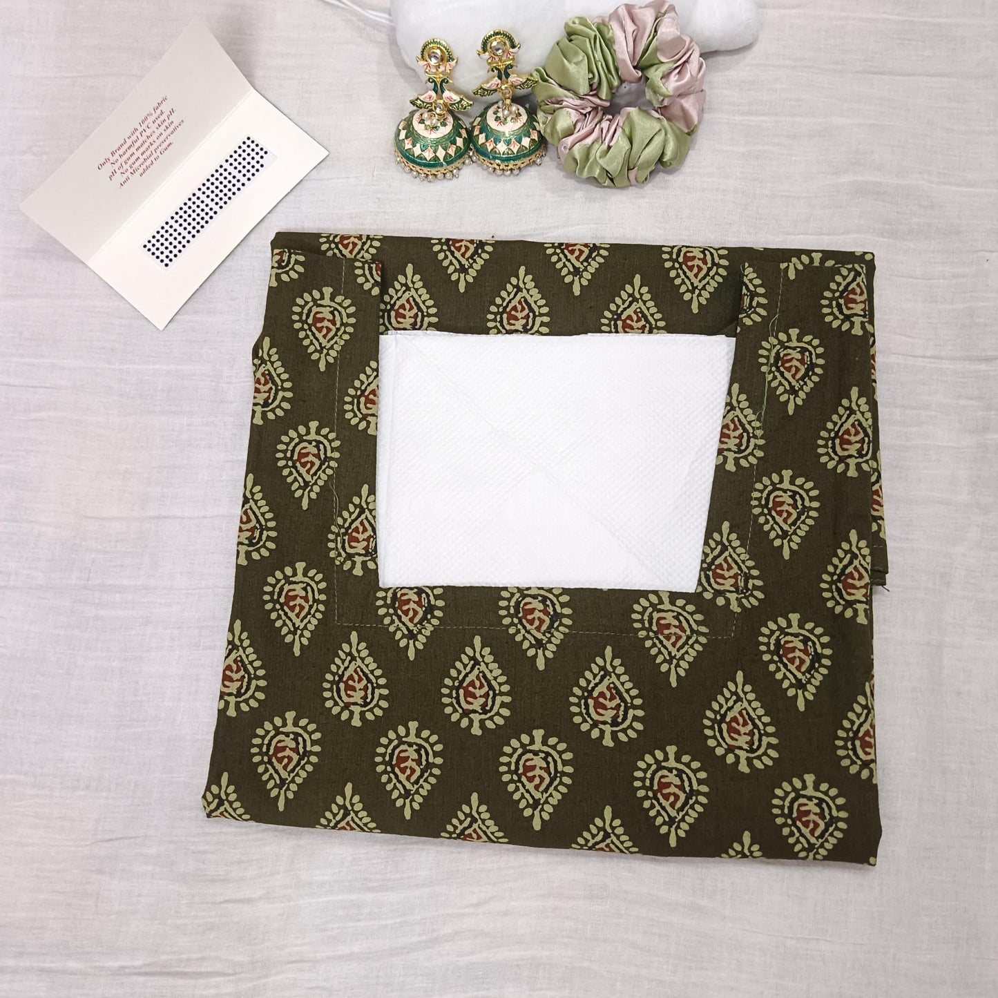 VANYA Square Neck Three Quarter Sleeves Short Kurti