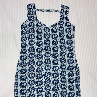BARFIYA BAAG Diamond Neck Sleeveless Long Kurti