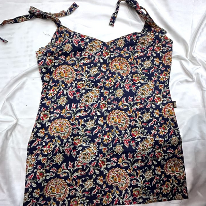 GULMOHIRA Short Kurti With Tie-up Strap