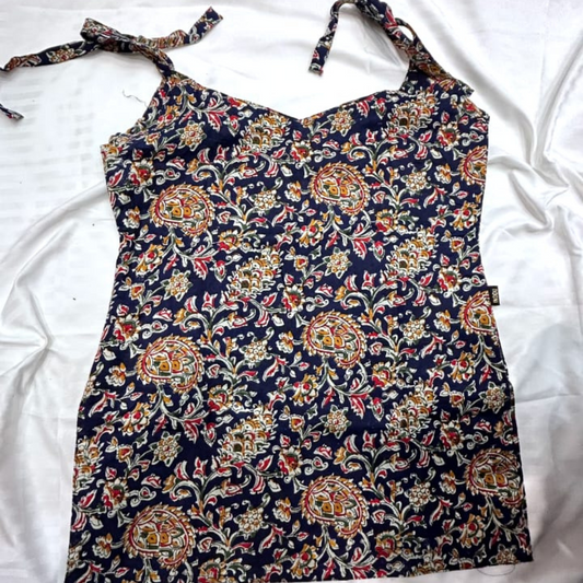 GULMOHIRA Short Kurti With Tie-up Strap